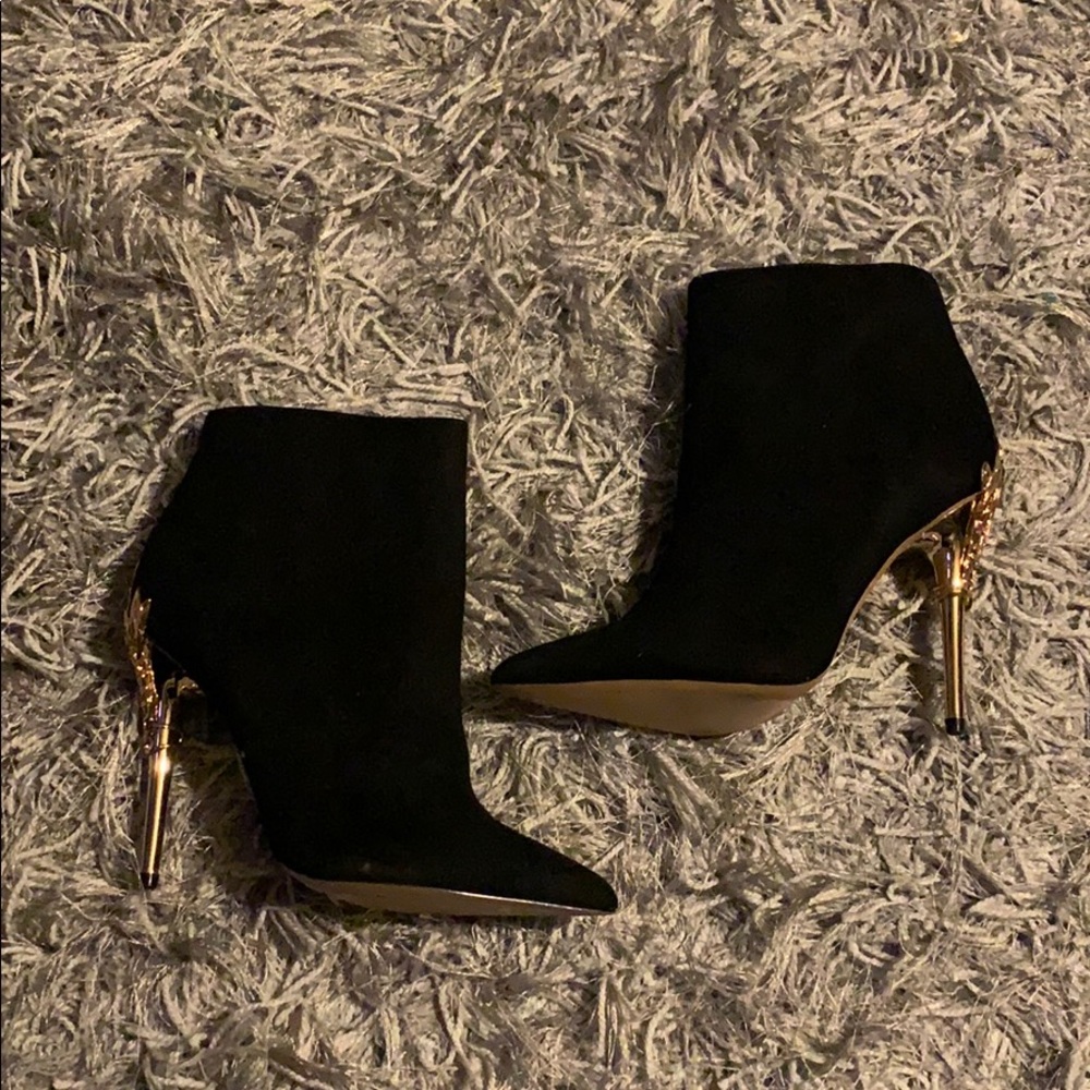 Suede Pointed Booties - image 1